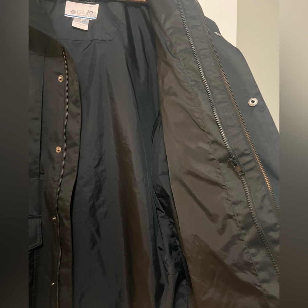 Columbia Men's Black Raincoat Horizons Pine II Interchange Jacket Omni Tech L XL - Picture 7 of 9